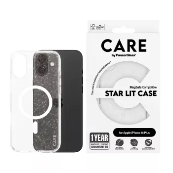 PanzerGlass CARE™ by ® Urban Combat Case Star Lit w. Valge MagSafe iPhone 16 Plus