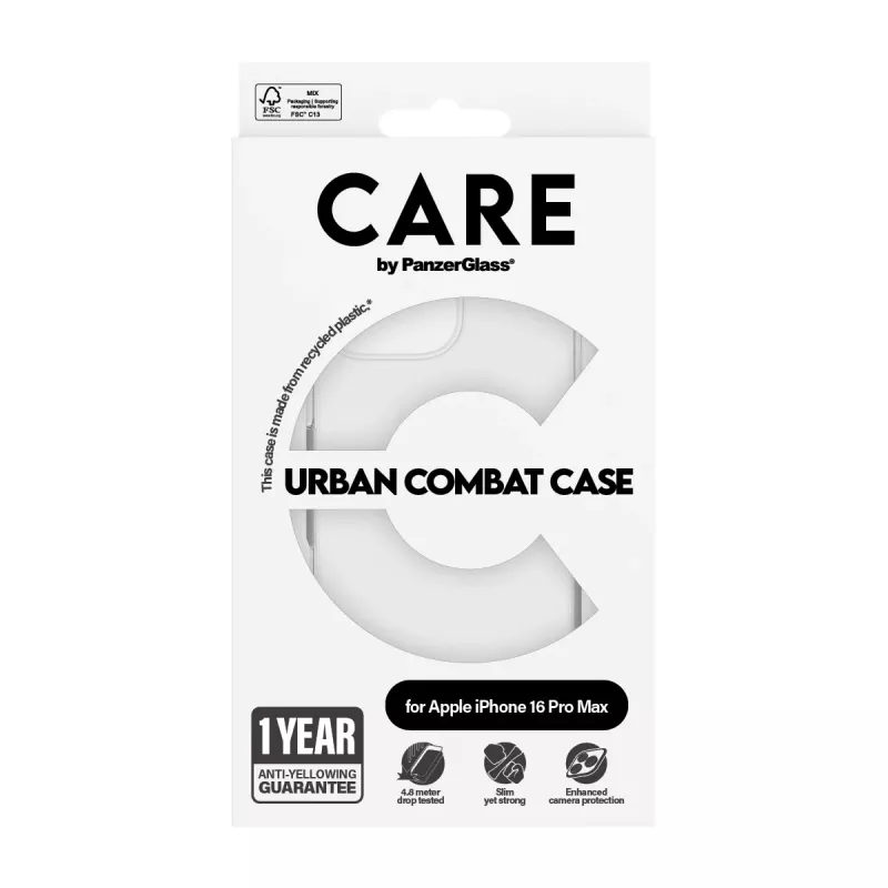 PanzerGlass CARE läbipaistev Urban Combat ümbris iPhone '24 6.9 inch Pro