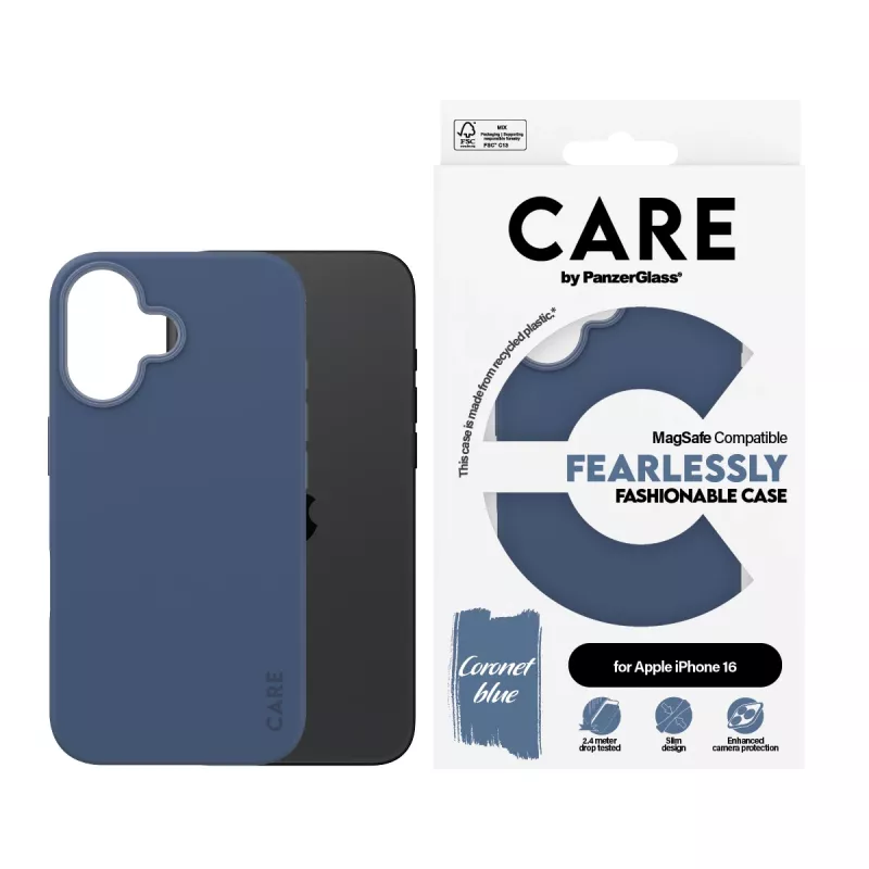 Cover PanzerGlass CARE by moodne ümbris Blue w. MagSafe iPhone 16