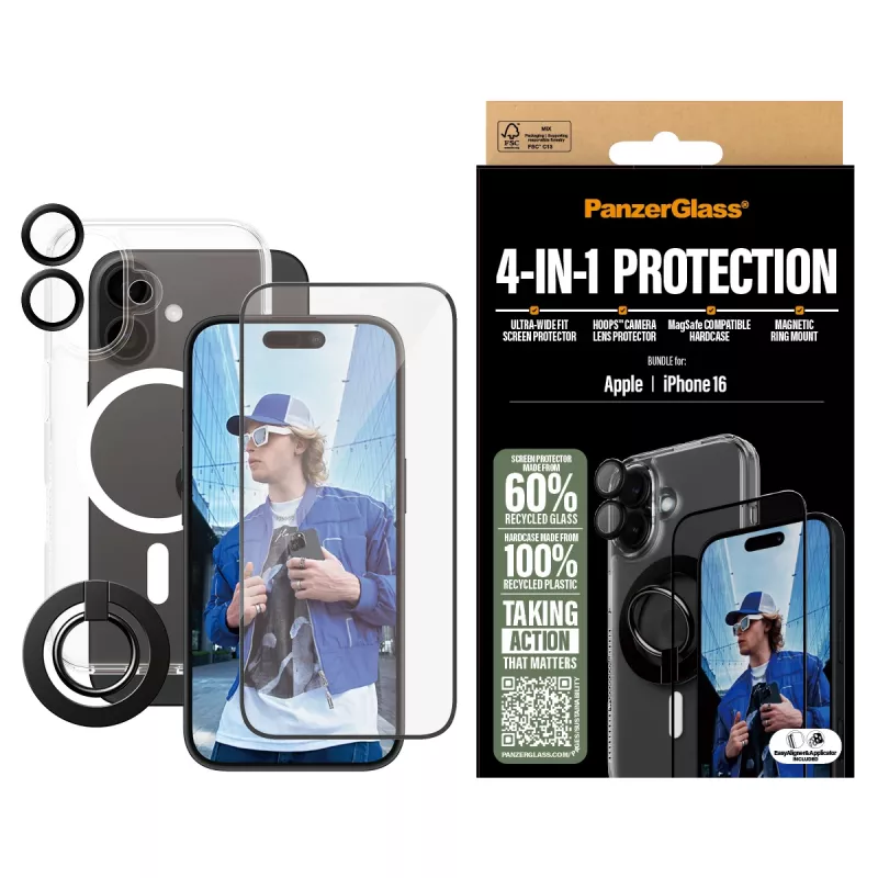 PanzerGlass 4-in-1 kaitsekomplekt iPhone '24 6.1