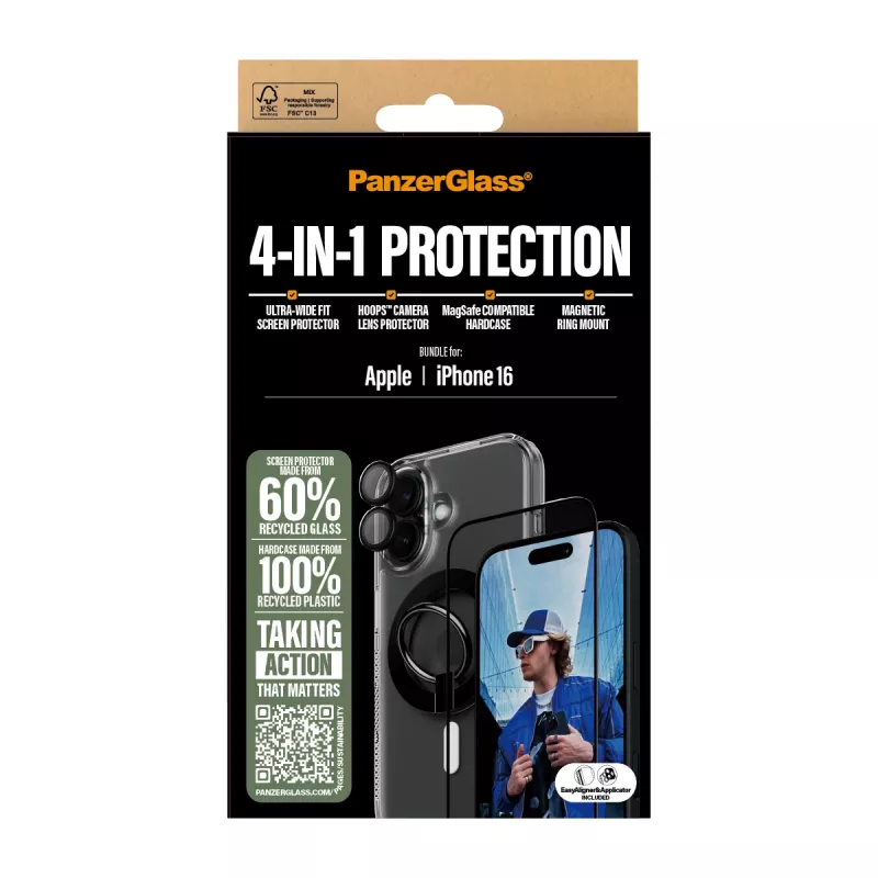 PanzerGlass 4-in-1 kaitsekomplekt iPhone '24 6.1