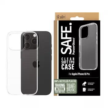 PanzerGlass SAFE. by ® TPU-ümbris läbipaistev iPhone 16 Pro