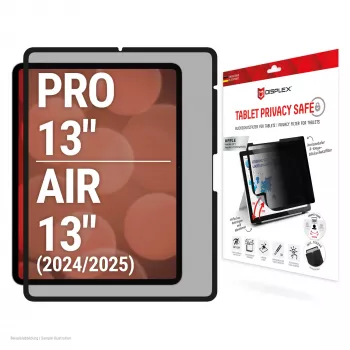 Displex TABLET PRIVACY SAFE eemaldatav kahesuunaline privaatsusfilter iPad Pro 13 tolli/Air 13 tolli (2024/2025) jaoks