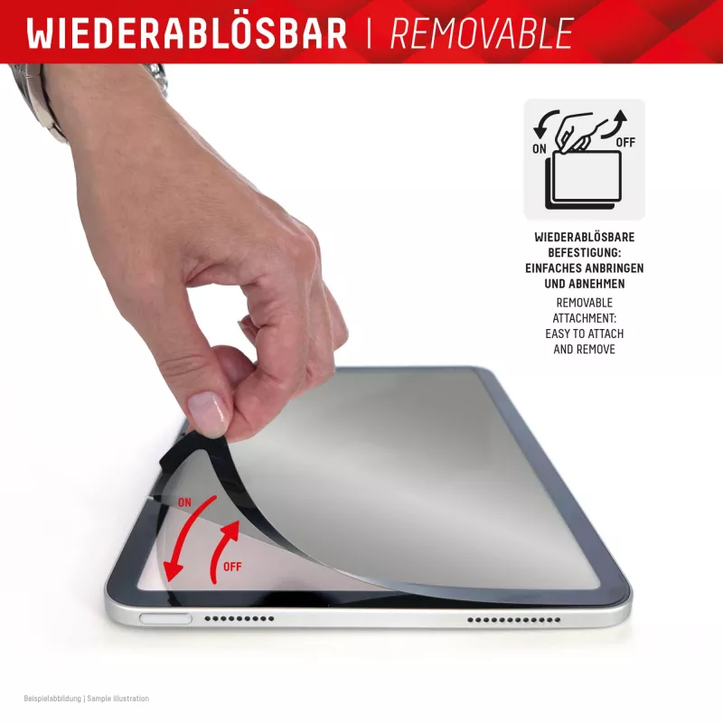 Displex TABLET PRIVACY SAFE eemaldatav kahesuunaline privaatsusfilter iPad Pro 13 tolli/Air 13 tolli (2024/2025) jaoks