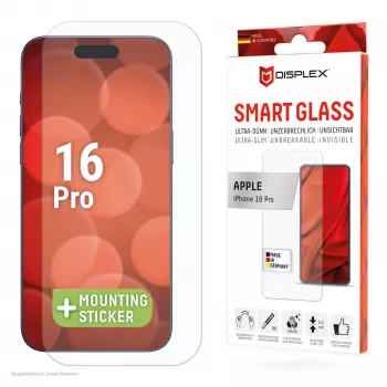 Displex Smart Glass (9H) Apple iPhone 16 Pro jaoks, paigalduskleebis, purunematu