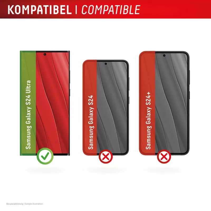 Displex Premium Anti-Reflex ekraanikaitse (peegeldusvastane täiskate, 10H) Samsung Galaxy S24 Ultra jaoks, Eco paigaldusraam, täiskate
