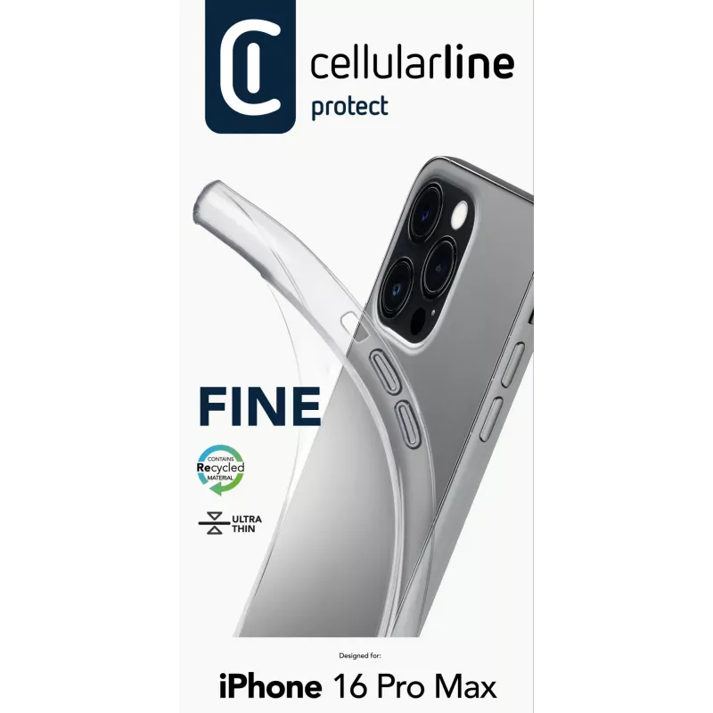Katte Cellularline FINECIPH16PRMT iPhone 16 Pro Maxile, läbipaistev