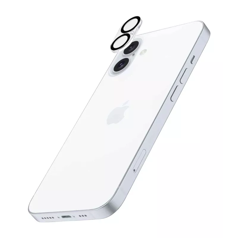 Cellularline kaameraobjektiivi kaitse - iPhone 16 läbipaistev kriimustus- ja põrutuskindel kaitse