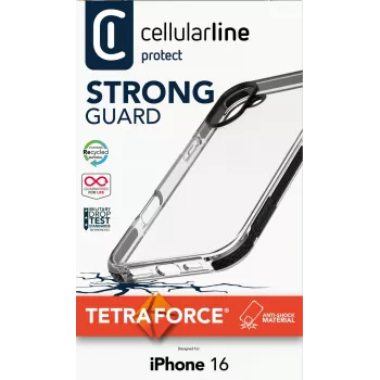 Ümbris Cellularline TETRACIPH16T iPhone 16 jaoks 15,5 cm must