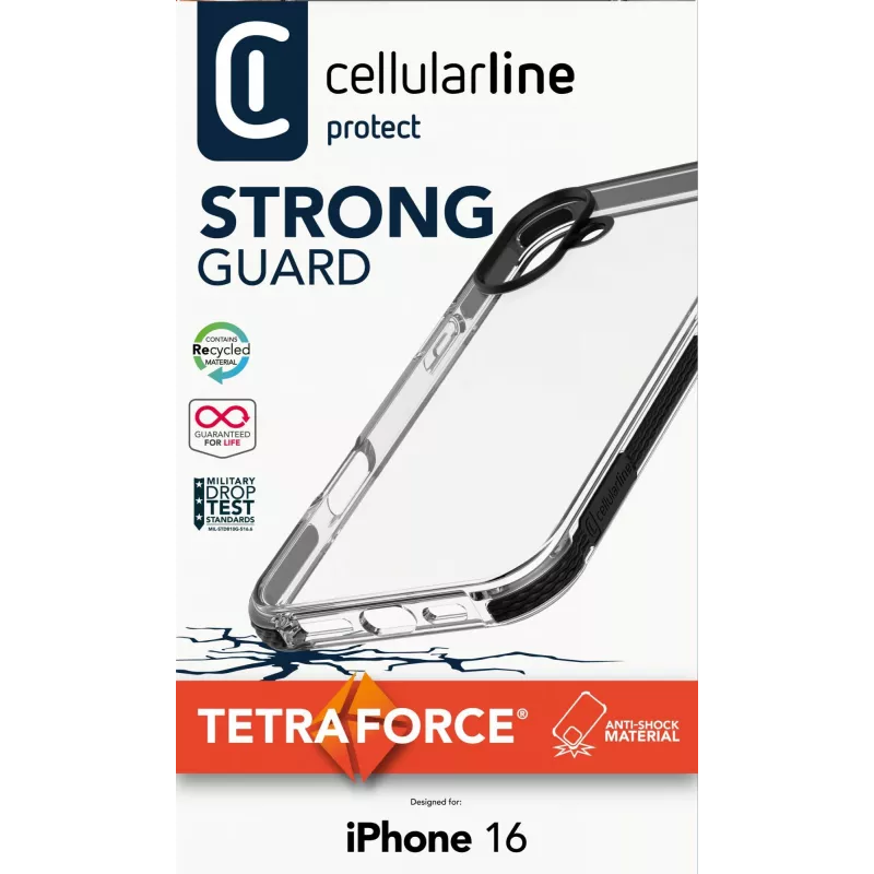 Ümbris Cellularline TETRACIPH16T iPhone 16 jaoks 15,5 cm must