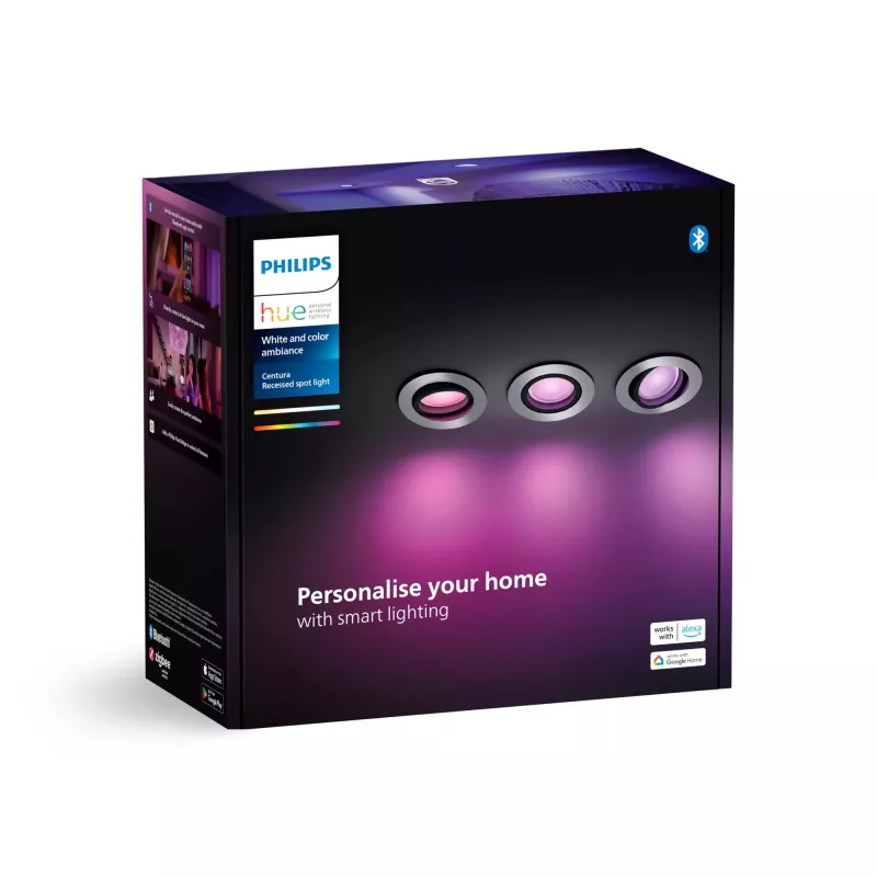 Philips Hue Valge and colour ambience 3-pakend Centura süvistatav prožektor