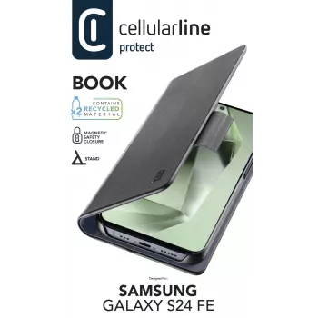 Cellularline Book Galaxy S24 FE raamatümbris kaarditasku ja magnetilise sulguriga