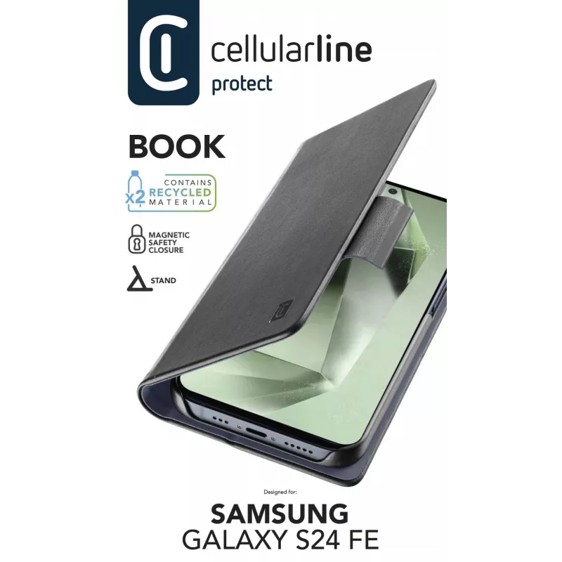 Cellularline Book Galaxy S24 FE raamatümbris kaarditasku ja magnetilise sulguriga