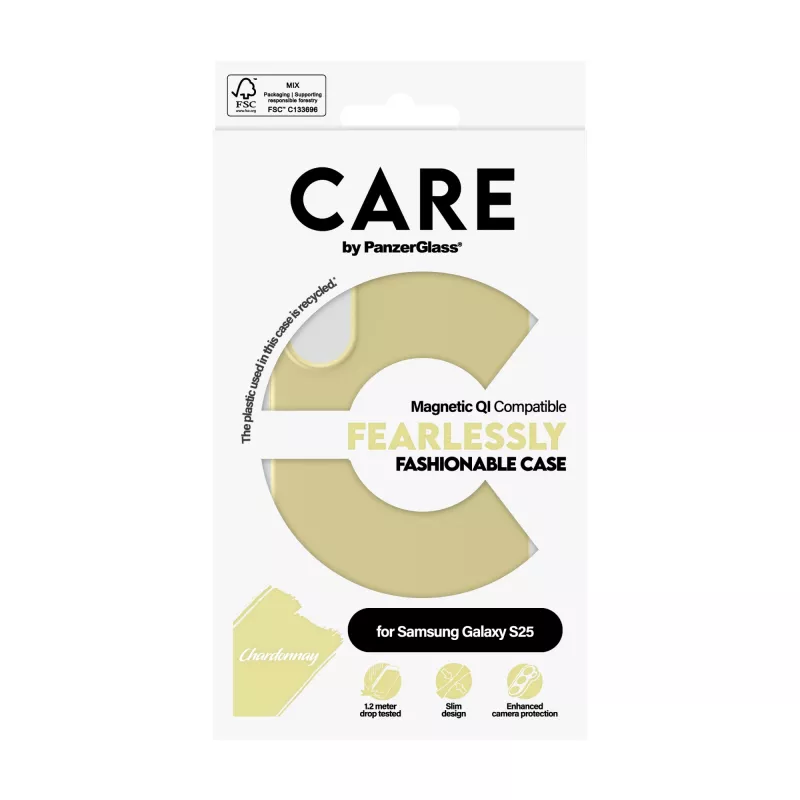 PanzerGlass CARE™ by ® Case Chardonnay Qi-ühilduv Samsung Galaxy S25