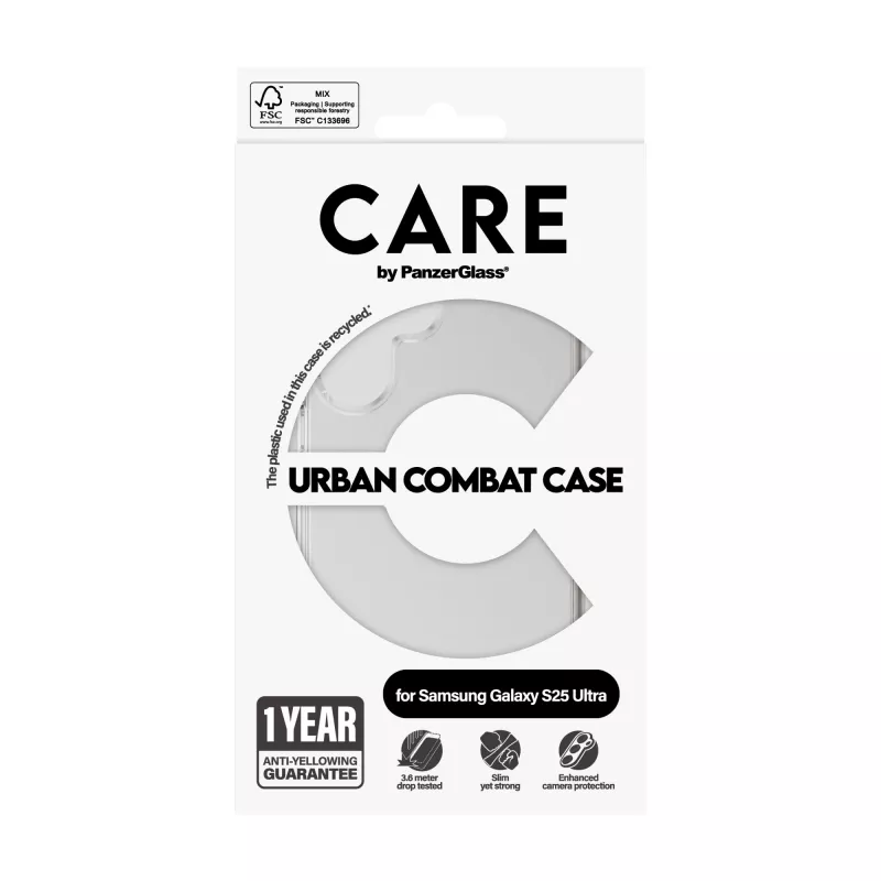 PanzerGlass CARE™ by ® Urban Combat Case läbipaistev Samsung Galaxy S25 Ultra