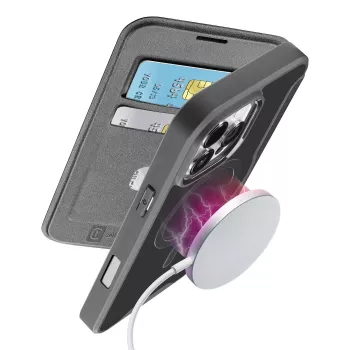 Cellularline Daily Mag - iPhone 16 Pro Max kaantevutlar poolläbipaistva kõva tagaküljega, ühildub Magsafe® ökosüsteemiga