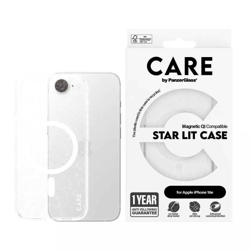 Cover PanzerGlass CARE by ® Flagship Case Urban Combat Star Lit Valge Qi-ühilduv iPhone 16e