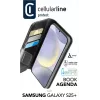 Cellularline Book Agenda - Galaxy S25+ nahkefektiga raamatustiilis kaitseümbris magnetilise sulguriga