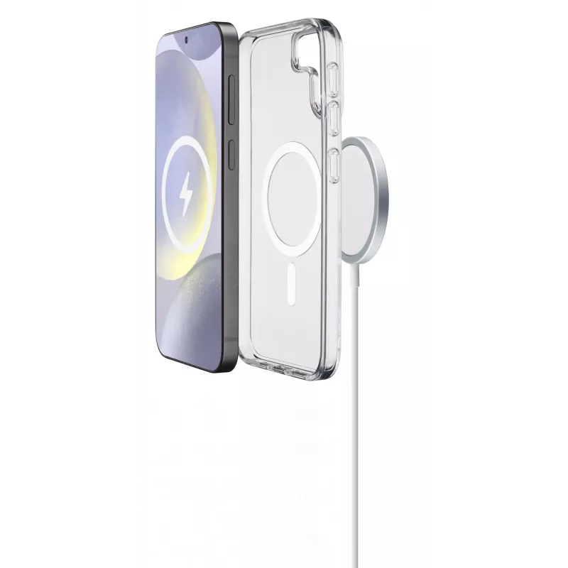 Cellularline Gloss Mag - Galaxy S25 magnetiline ümbris laadimiseks ja MagSafe laadija külge kinnitamiseks