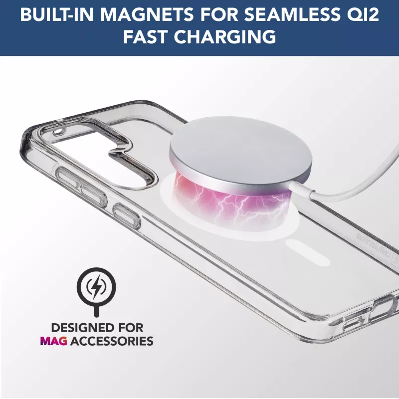 Cellularline Gloss Mag - Galaxy S25 magnetiline ümbris laadimiseks ja MagSafe laadija külge kinnitamiseks