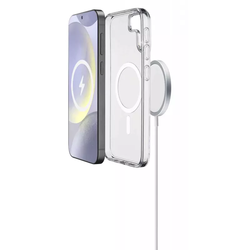 Cellularline Gloss Mag - Galaxy S25 magnetiline ümbris laadimiseks ja MagSafe laadija külge kinnitamiseks
