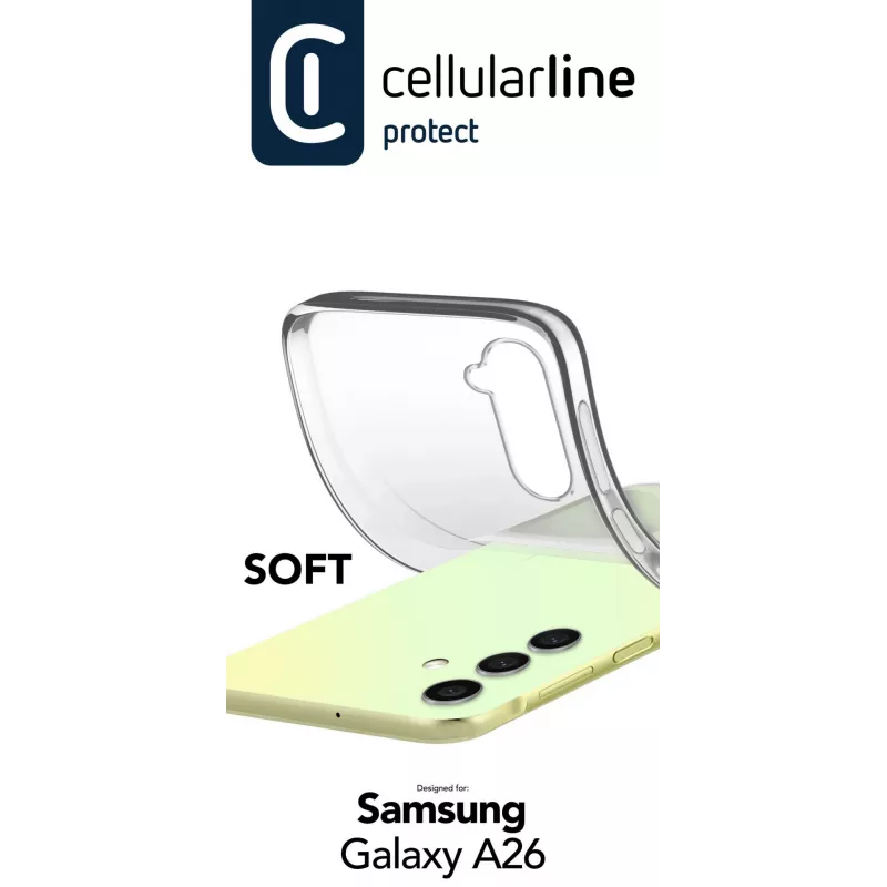 Ümbris Cellularline SOFTGALA26T Samsung Galaxy A26 jaoks, läbipaistev