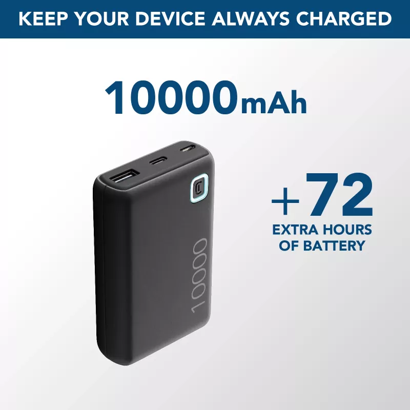 Cellularline ESSENCE TURBO 10000 kaasaskantav laadija 10000mAh Power Delivery 20W