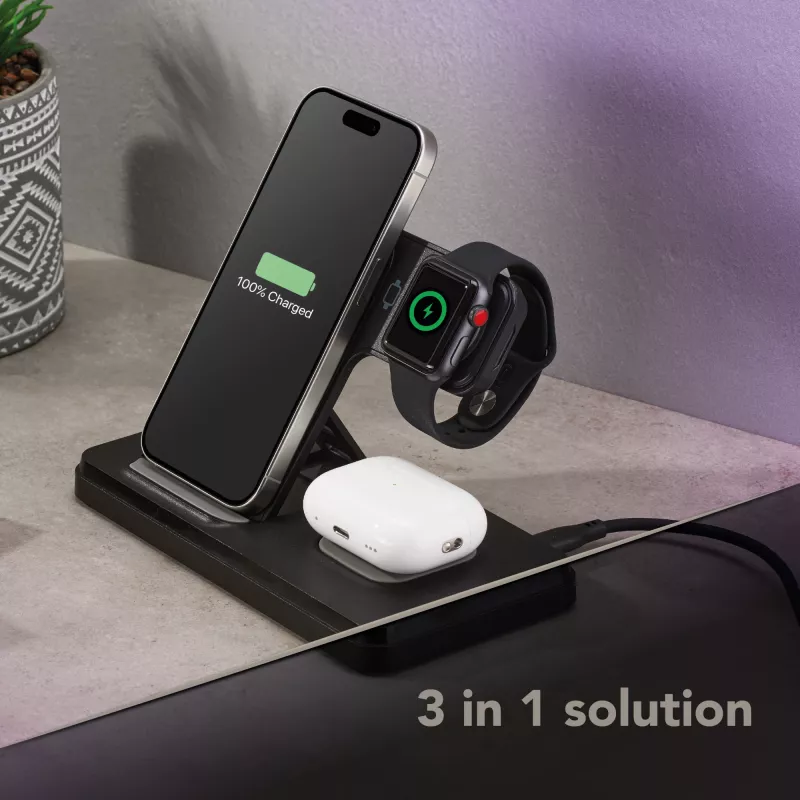 Tech Pop mobiilseadme dokkimisalus Nutikell/Nutitelefon Must