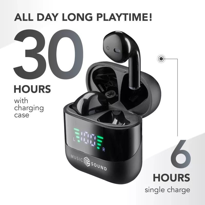 Music Sound SPARK Auricolare TWS koos LED-ekraaniga