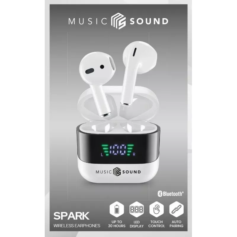 Music Sound SPARK Auricolare TWS con Display LED