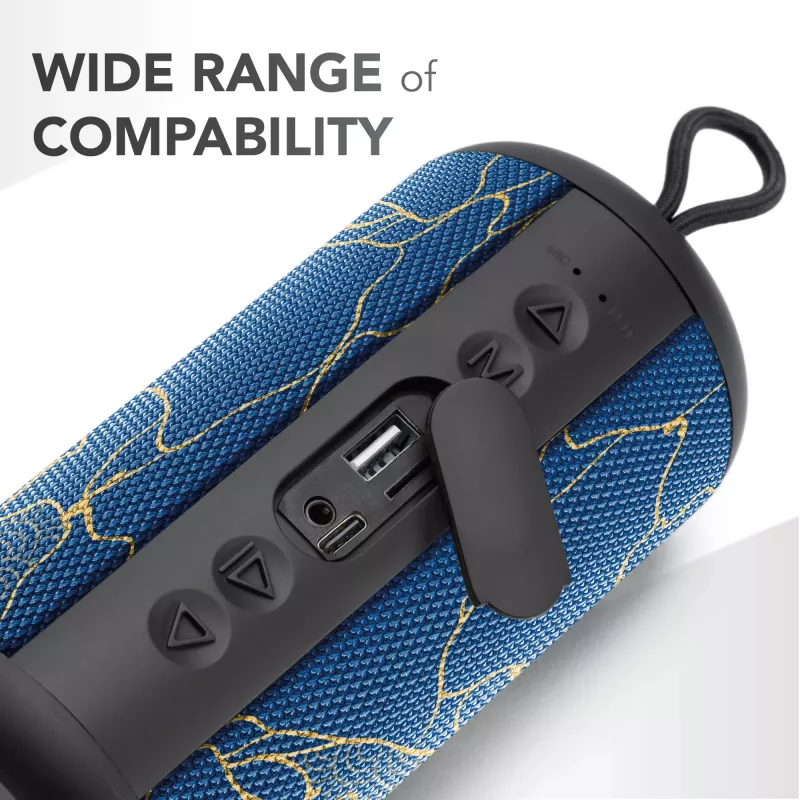 Music Sound Vertical Bluetooth kõlar 5WATT, 5 W, juhtmevaba, 0,15 m, mono kaasaskantav kõlar, sinine, silinder