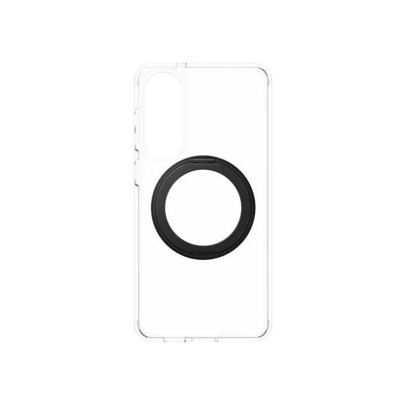 PanzerGlass CARE läbipaistev ümbris musta tugijalaga ja Qi toega Samsung Galaxy S25 Edge