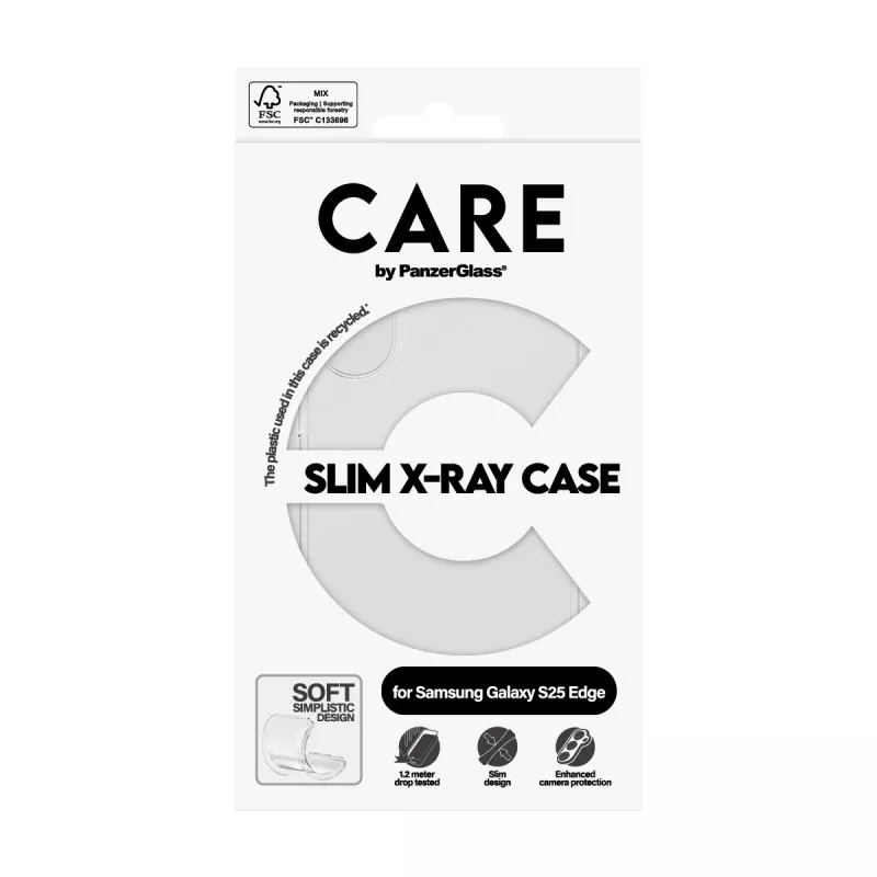 PanzerGlass Samsung Galaxy S25 Edge läbipaistev X-Ray Soft kate