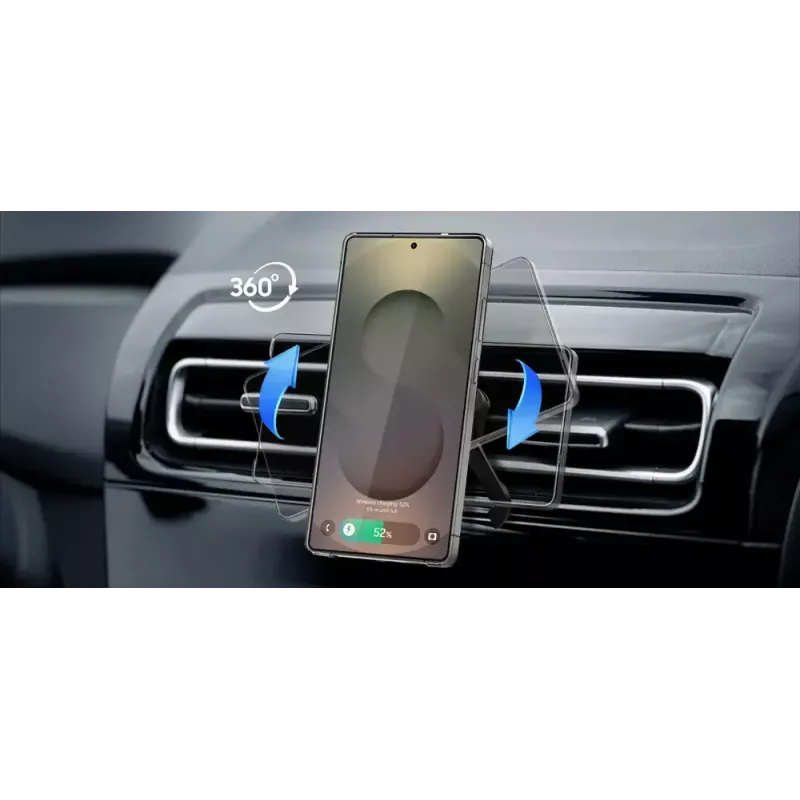 Samsung Qi2 auto magnetiline juhtmevaba laadija GP-PWU025WIBBW — nutitelefonidele (vajalik magnetümbris), must