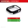 Displex 10H karastatud klaas Apple Watch 9/8/7 (45mm), täiskere ümbris, IP68, klõpsatav, must matt