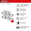 Displex Full Cover Camera Lens Glass Samsung Galaxy S25 Ultra, 10H, Full Camera Protector, Quick Mount, 2-Pack
