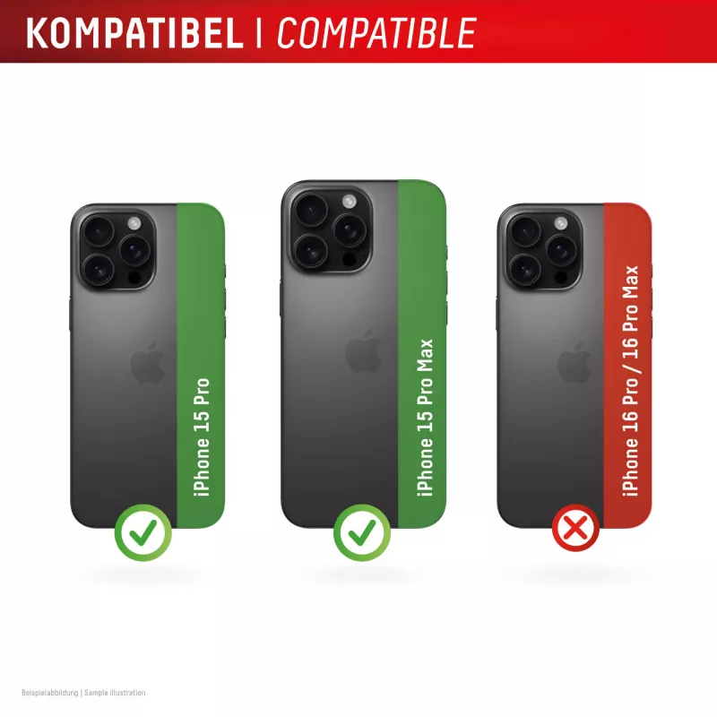 Displex Premium Camera Lens Glass, iPhone 15 Pro/15 Pro Max, 10H, Single Rings, DLC, transparent, Quick Mount