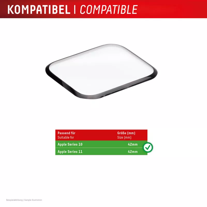 Ekraanikaitse Displex Unbreakable Full Cover Smart Glass Apple Watch 11/10 (42mm), 2 tk, üliõhuke, servast servani, Eco Mount