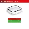 Displex 10H karastatud klaas Apple Watch SE3/SE2/SE (40mm), täiskorpuse ümbris, IP68, klõpsatav, läbipaistev