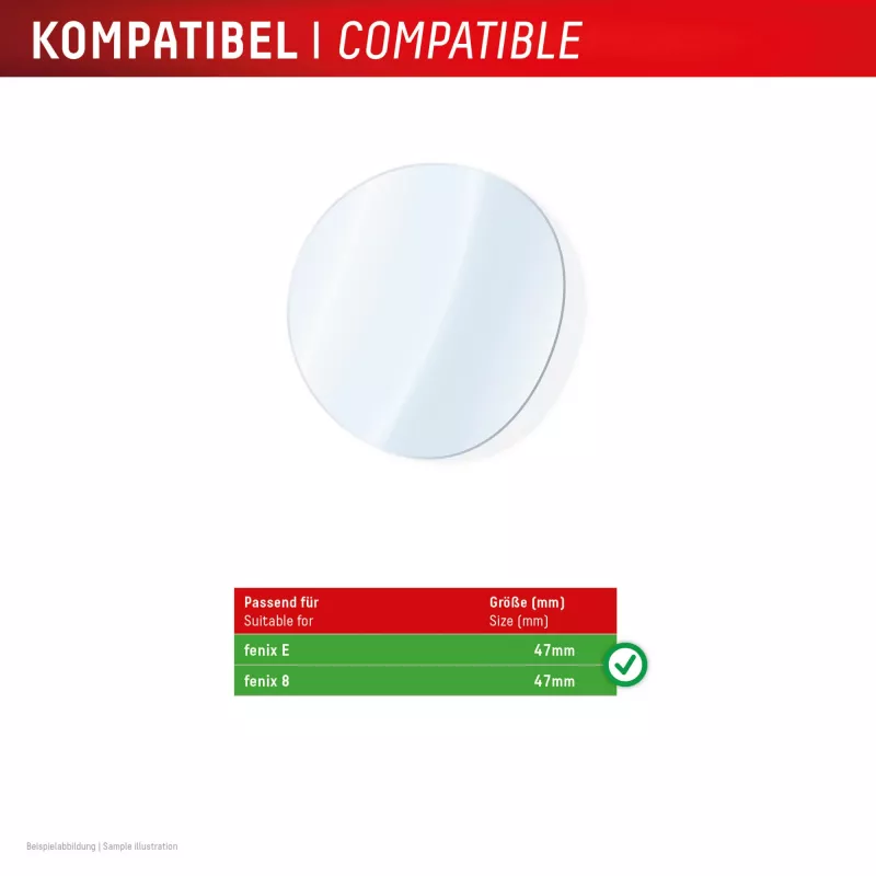 Ekraanikaitseklaas Compulocks Displex 9H Garmin fenix 8 / fenix E (47 mm) — 2 tk, üliõhuke, raamita, sõrmejäljevastane