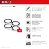 Displex Full Cover Camera Lens Glass iPhone 16/16 Plus/17, 10H, täiskaamera kaitsja, kiirkinnitus, 2 tk