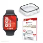 PanzerGlass Displex 10H karastatud klaasist täiskorpuse ümbris Apple Watch SE/SE2/SE3 44mm, IP68, pealeklõpsatav, läbipaistev