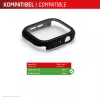 Displex 10H karastatud klaas Apple Watch 11/10 (46mm), täiskorpuse kaitse, IP68, klõpsatatav, must matt