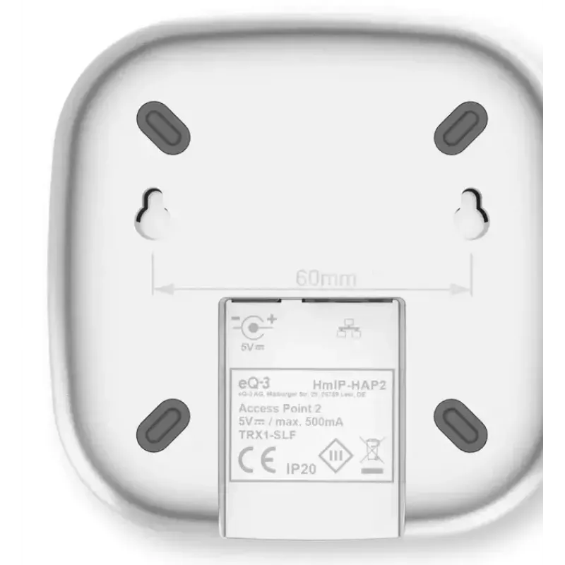 Juhtmevaba pääsupunkt HomeMatic Access Point 2 HmIP-HAP2 valge HomeMatic IP süsteemide seadistamiseks ja juhtimiseks