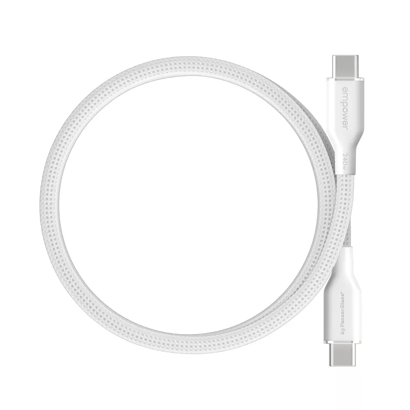 PanzerGlass empower™ by ® Magnetic 240W USB-C to USB-C-kaabel | USB 2.0 | 1,5 m | hõbevalge