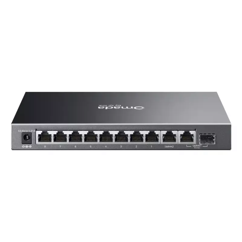 TP-Link Omada ES210GP võrgukommutaator Hallatav L2 Gigabit Ethernet (10/100/1000) Power over Ethernet (PoE) DIN-liist Must