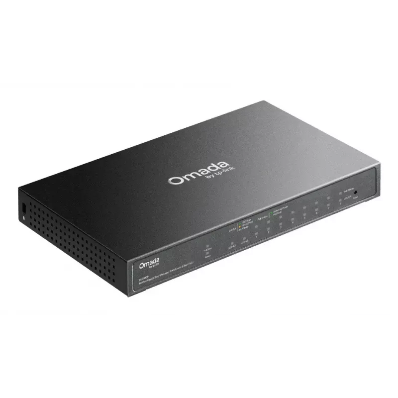 TP-Link Omada ES210GP võrgukommutaator Hallatav L2 Gigabit Ethernet (10/100/1000) Power over Ethernet (PoE) DIN-liist Must