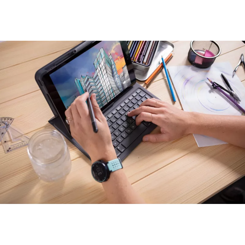 ZAGG klaviatuur Messenger Folio 2-Apple-iPad 10.2/10.5-süsi-saksa
