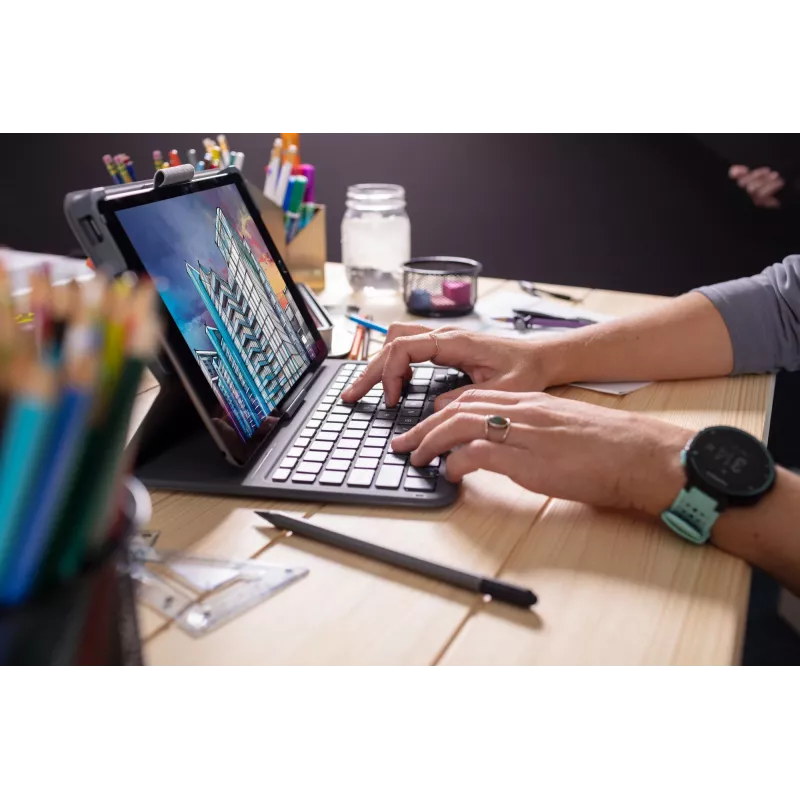 ZAGG klaviatuur Messenger Folio 2-Apple-iPad 10.2/10.5-süsi-saksa