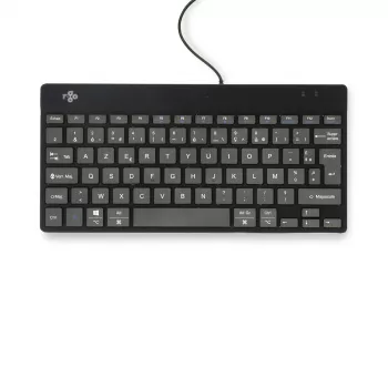 R-Go Tools Ergonoomiline klaviatuur R-Go Compact Break, kompaktklaviatuur pausitarkvaraga, AZERTY (FR), juhtmega, must